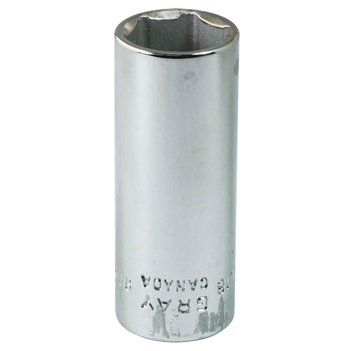 Socket, 9/16", 1/4" Drive, 6 Points - Gray Tools VL18