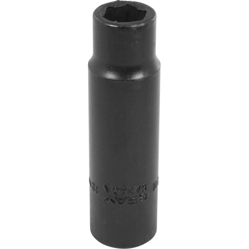 Socket, Impact, 12 mm, 1/2" Drive, 6 Points - Gray Tools MPD12H