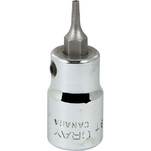 Bit Socket, Torx&reg;, T9 x 2-1/8" L, 3/8" Drive - Gray Tools T609T