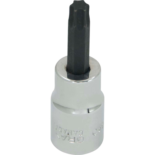 Bit Socket, Torx&reg;, T40 x 2-1/8" L, 3/8" Drive - Gray Tools T640