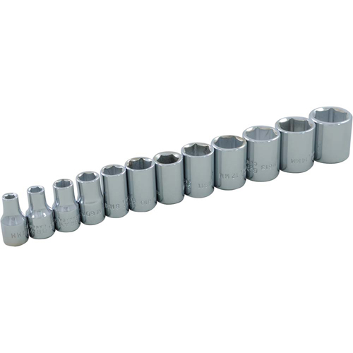 Jeu de douilles, 12 Mcx, Prise de 1/4" - Gray Tools 19012