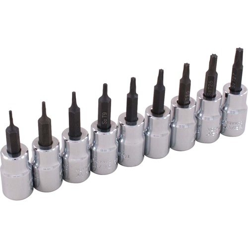 Socket Set, Torx&reg;, 3/8" Drive, 9 Pcs - Gray Tools 25709