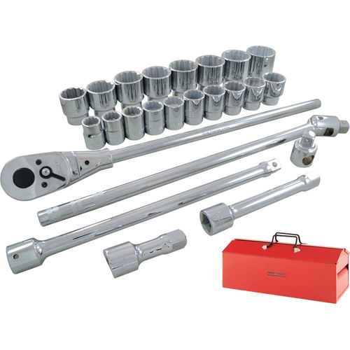 Socket & Attachment Set, 26 Pcs, 3/4" Drive Size - Gray Tools HD25
