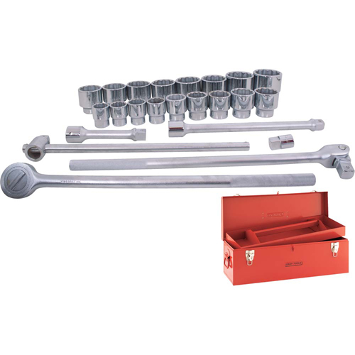 Socket & Attachment Set, 24 Pcs, 1" Drive Size - Gray Tools XH25