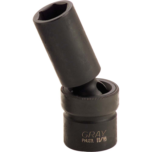 Douille, Chocs, 7/16", Prise 1/2", 6 pans - Gray Tools PHU14L