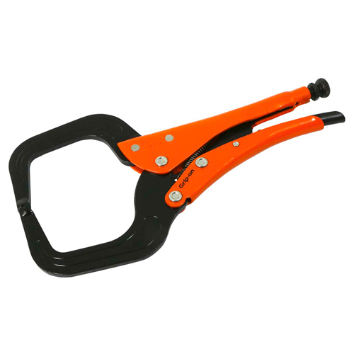 Locking Pliers, 11-1/4" Length, C-Clamp - Grip-On 124-12