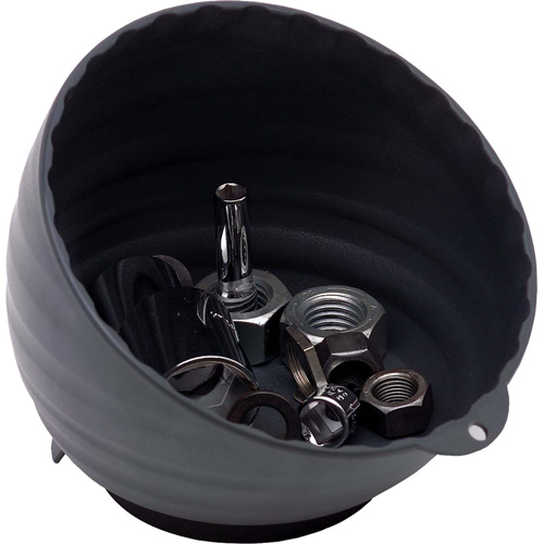 Magnetic Parts Bowl, 6" L x 6" W - Gray Tools 89923
