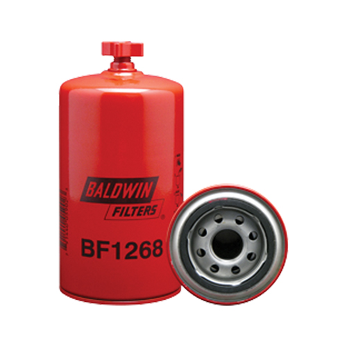 BF1268 Filtre &agrave; carburant s&eacute;parateur d'eau &agrave; visser pour la conduite d'aspiration avec drain - Baldwin Filters BF1268