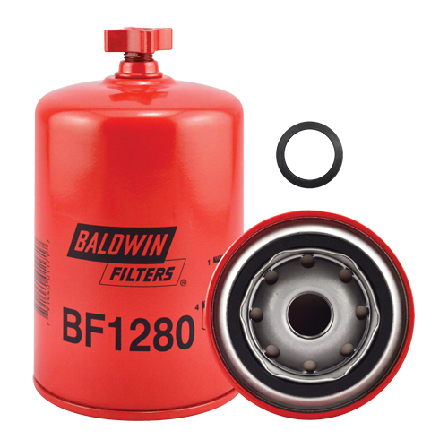 BF1280 Filtre &agrave; carburant s&eacute;parateur d'eau avec drain &agrave; visser - Baldwin Filters BF1280