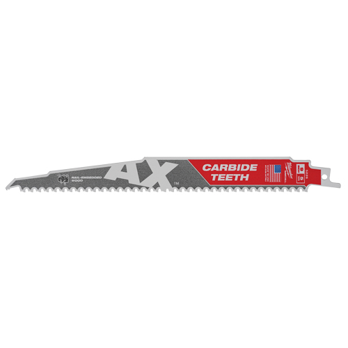 AX Sawzall&reg; Blade, Carbide cutting, 5 TPI, 9" L x 1" W - Milwaukee 48-00-5226CAN