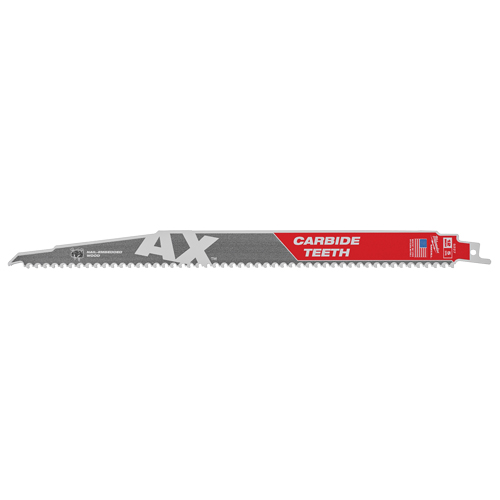 AX Sawzall&reg; Blade, Carbide cutting, 5 TPI, 12" L x 1" W - Milwaukee 48-00-5227CAN