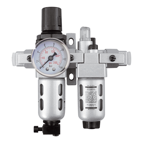 Modular Filter/Regulator & Lubricator (Gauge Included), 1/4" NPT - Aurora Tools 