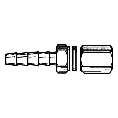 Hose Barb Fitting, Brass - Topring 41.843