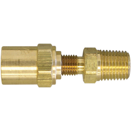 3/8" NPT Reusable Hose Fitting, 11/16" Dia., Brass - Topring 41.820