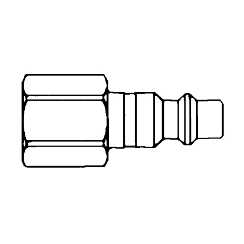 Quick Couplers - 1/2" Industrial, One Way Shut-Off - Plugs, 3/8" - Topring 22.162