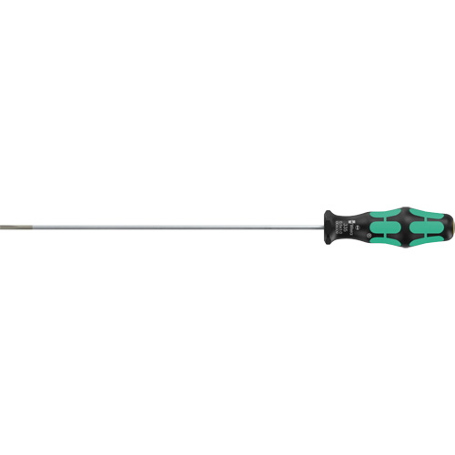 Slotted Screwdriver, 1/8" Tip, 8" L, Cushion Grip Handle - Wera Tools 05008009001