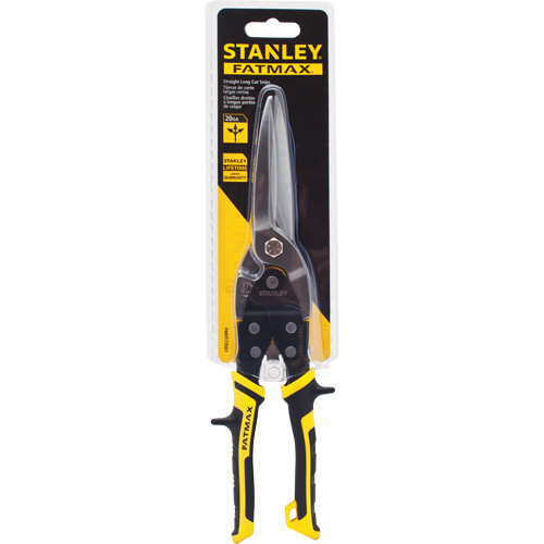 Fatmax&reg; Long Cut Snips, 3-9/50" Cut Length, Straight Cut - Stanley Tools FMHT73561