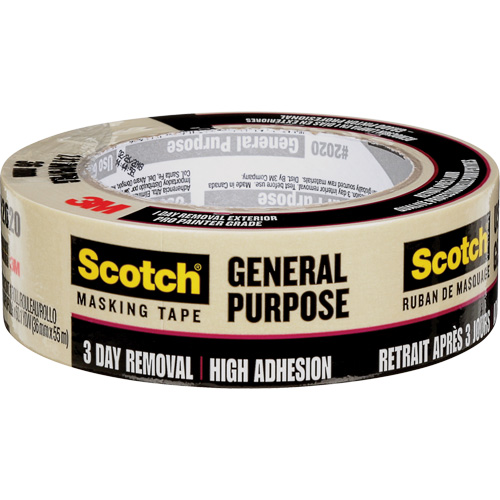 Ruban-cache Scotch pour entrepreneurs 2020, 36 mm (1-1/2") x 55 m (180'), Beige - 3M 2020-36AP