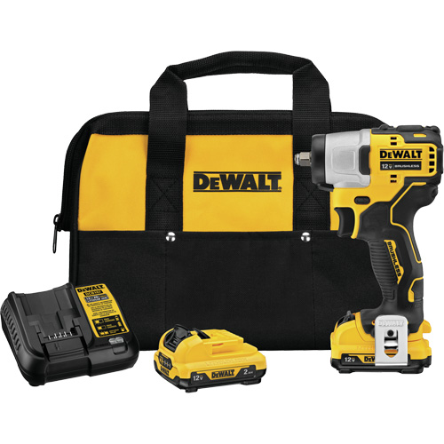 Ensemble de cl&eacute; &agrave; choc avec moteur sans balai Xtreme, 12 V, Mandrin 3/8" - DEWALT DCF902F2