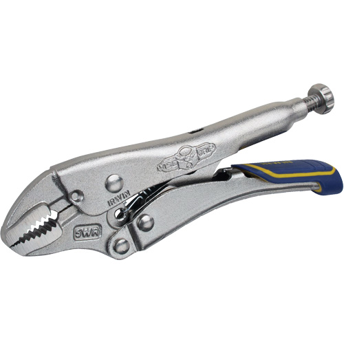 Fast Release Locking Pliers with Wire Cutter, 5" Length, Curved Jaw - Irwin IRHT82581