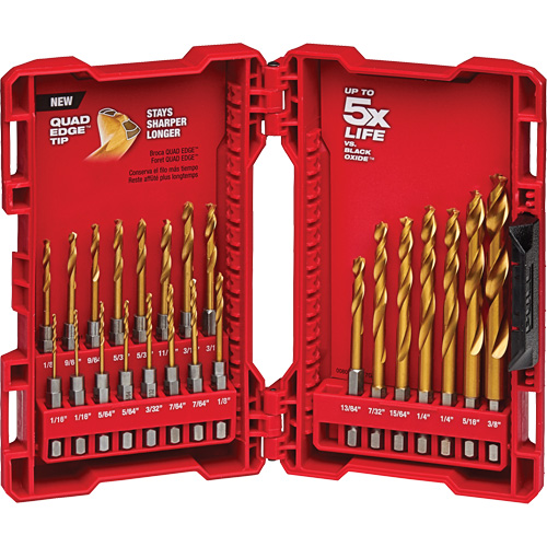Shockwave Impact Duty Drill Bit Set, 23 Pieces, Titanium - Milwaukee 48-89-4631CAN
