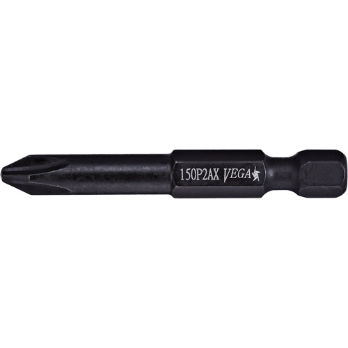 X-Hard Power Bit, Phillips, #3 Tip, 1/4" Drive Size, 6" Length - Vega 1150P3AX