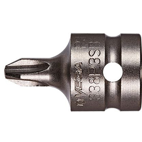 Bit Socket, Phillips, #3 x 2-7/8" L, 1/2" Drive - Vega 373P3SK