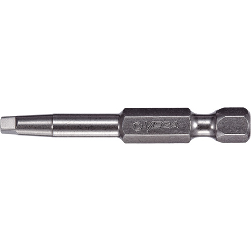 Power Bit, Square, #1 Tip, 1/4" Drive Size, 10" Length - Vega 1250R1A