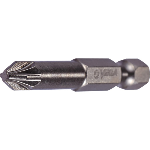 Power Bit, Pozidriv, #3 Tip, 1/4" Drive Size, 2" Length - Vega 150Z3A