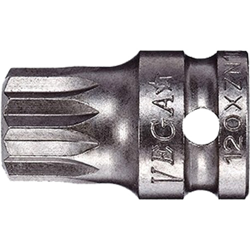 Socket Bit, Triple Square, 8 x 3/4" L, 1/4" Drive - Vega 120XZN08SB