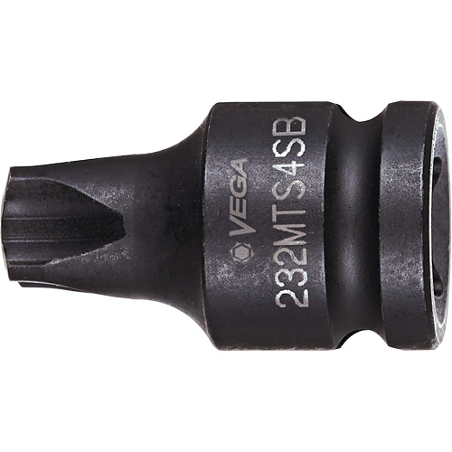 Socket Bit, Mortorq&reg; Super, 4 x 1-1/4" L, 3/8" Drive - Vega 232MTS4SB