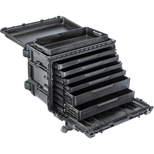 Armoire &agrave; outils mobile Gen 2, 24" la, 6 tiroirs, Noir - Pelican 0450SD4