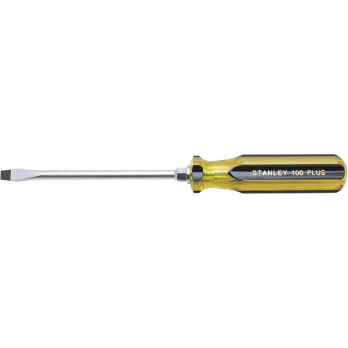 100 PLUS&reg; Standard Slotted Tip Screwdriver, 5/16" Tip, Round, 11" L, Plastic Handle - Proto 66-166-A