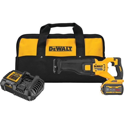 Ensemble de scie alternative sans balai FlexVolt Max, 60 V, Lithium-ion Bloc-pile, 0-3000 coups/min - DEWALT DCS389X1