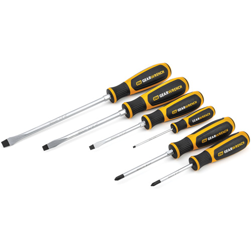 Phillips&reg;/Slotted Dual Material Screwdriver Set, 6 Pcs. - Gearwrench 80050H