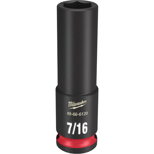 Douille Shockwave Impact Duty, Puissance, 7/16", Prise 3/8", 6 pans, Profond - Milwaukee 49-66-6120
