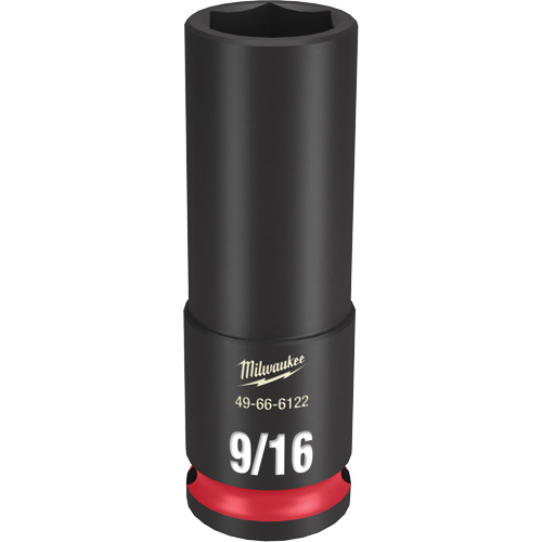 Shockwave Impact Duty Socket, Power, 9/16", 3/8" Drive, 6 Points, Deep - Milwaukee 49-66-6122