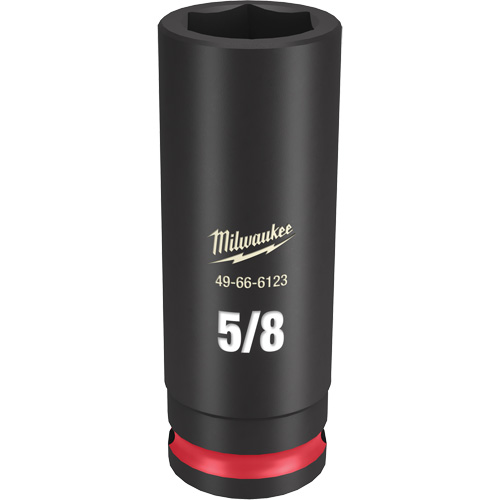 Shockwave Impact Duty Socket, Power, 5/8", 3/8" Drive, 6 Points, Deep - Milwaukee 49-66-6123