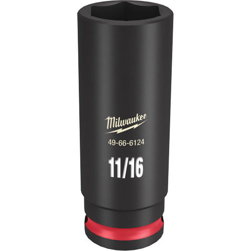 Douille Shockwave Impact Duty, Puissance, 11/16", Prise 3/8", 6 pans, Profond - Milwaukee 49-66-6124