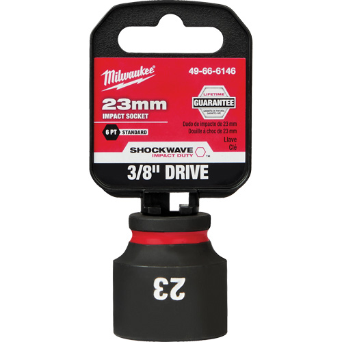 Douille Shockwave Impact Duty, Puissance, 23 mm, Prise 3/8", 6 pans - Milwaukee 49-66-6146