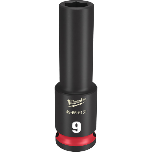 Douille Shockwave Impact Duty, Puissance, 9 mm, Prise 3/8", 6 pans, Profond - Milwaukee 49-66-6151