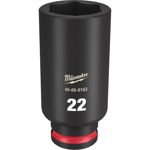 Shockwave Impact Duty Socket, Power, 22 mm, 3/8" Drive, 6 Points, Deep - Milwaukee 49-66-6163
