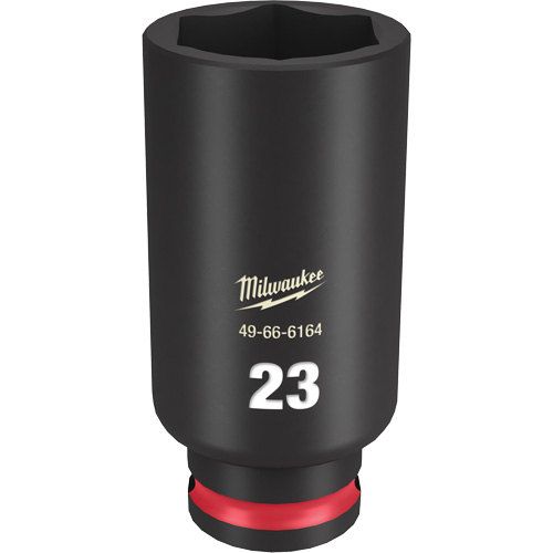 Shockwave Impact Duty Socket, Power, 23 mm, 3/8" Drive, 6 Points, Deep - Milwaukee 49-66-6164
