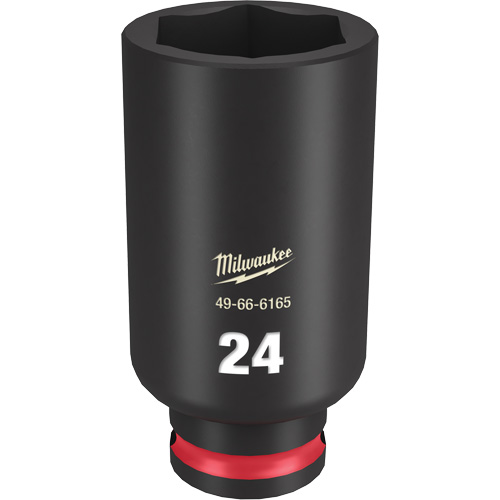 Douille Shockwave Impact Duty, Puissance, 24 mm, Prise 3/8", 6 pans, Profond - Milwaukee 49-66-6165