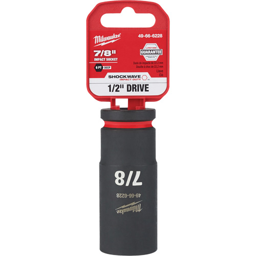 Shockwave Impact Duty Socket, Power, 7/8", 1/2" Drive, 6 Points, Deep - Milwaukee 49-66-6228