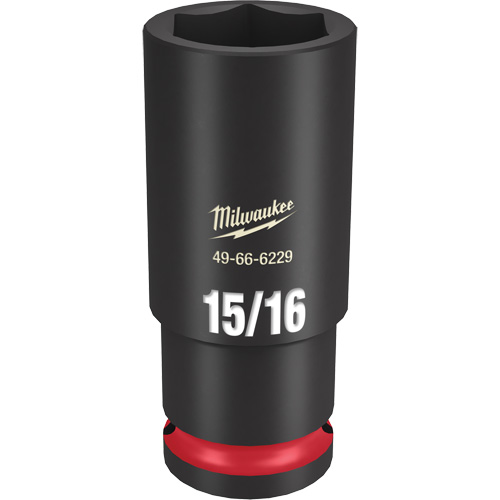 Shockwave Impact Duty Socket, Power, 15/16", 1/2" Drive, 6 Points, Deep - Milwaukee 49-66-6229