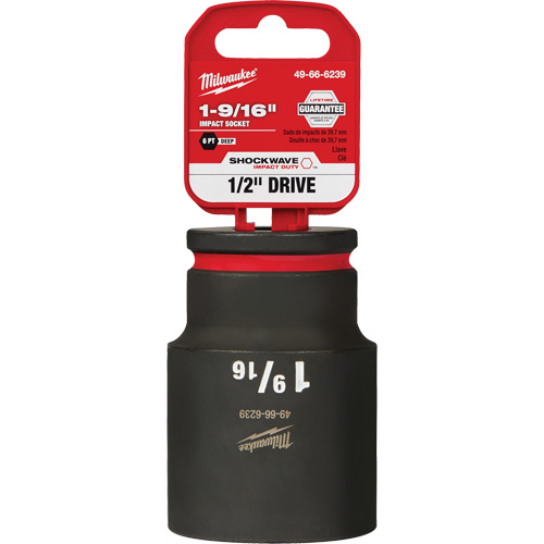 Douille Shockwave Impact Duty, Puissance, 1-9/16", Prise 1/2", 6 pans, Profond - Milwaukee 49-66-6239