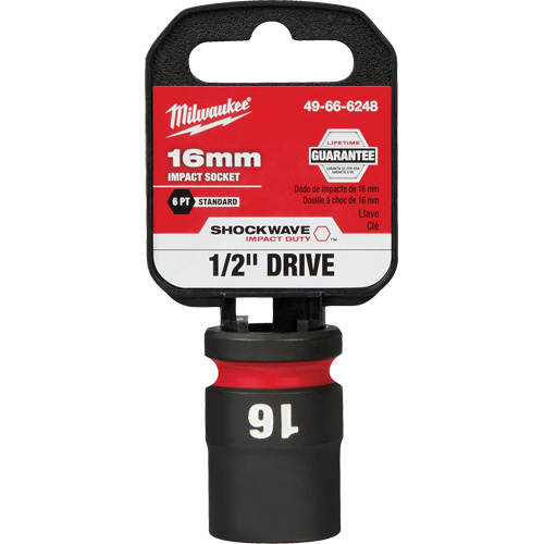 Douille Shockwave Impact Duty, Puissance, 16 mm, Prise 1/2", 6 pans - Milwaukee 49-66-6248