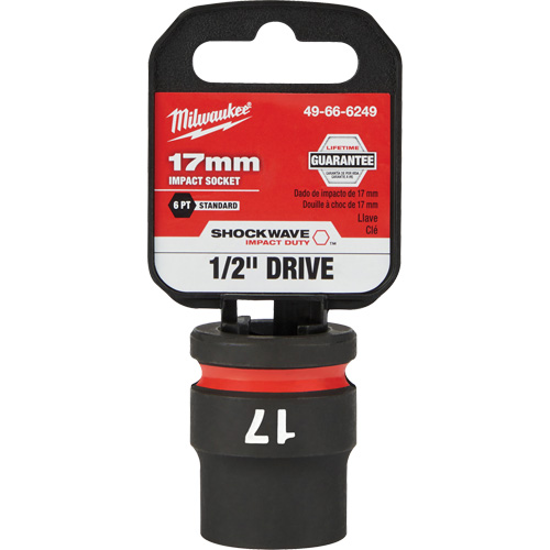 Shockwave Impact Duty Socket, Power, 17 mm, 1/2" Drive, 6 Points - Milwaukee 49-66-6249