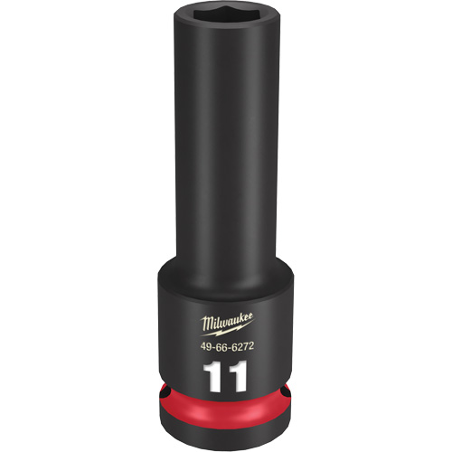 Shockwave Impact Duty Socket, Power, 11 mm, 1/2" Drive, 6 Points, Deep - Milwaukee 49-66-6272